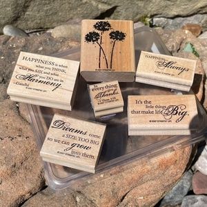Stampin' Up Ink Stamp Set 6 Happy Harmony Happiness Dreams Thanks